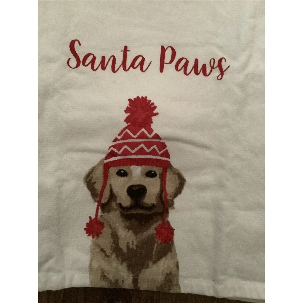 New Deborah Connolly Christmas Merry Labrador pumpum Beanie Hand Towel 27x18
